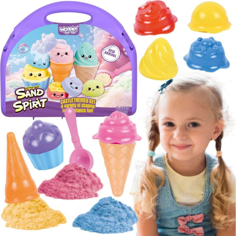 Woopie SAND FAIRY Kinetic Sand Set Ice Cream Parlor 13 pcs