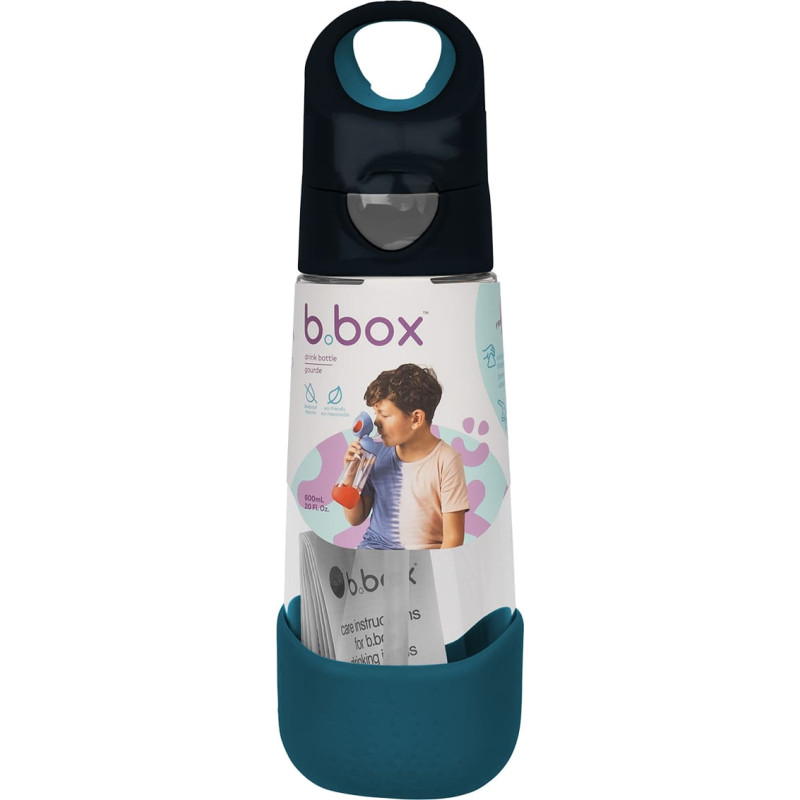 B.box BB001387 Butelka na wodę tritanowa ze słomką 600ml Night Vision