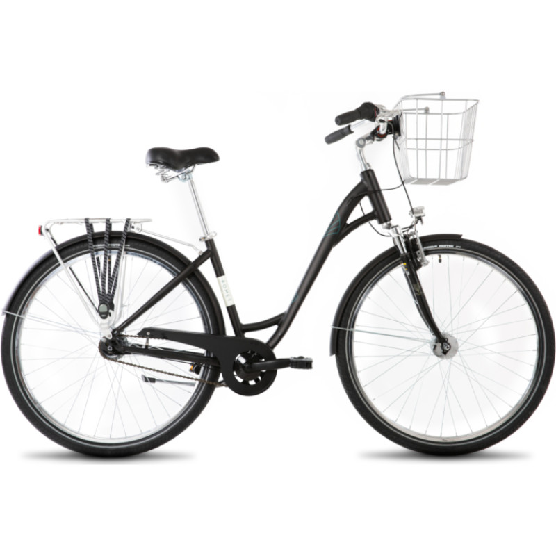 Romet Bicycle ROMET Art Deco Lux, with front basket, black (L)