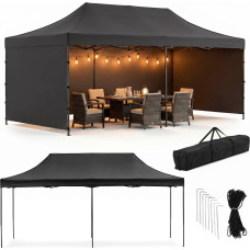 Springos Sodo palapinė 3 x 6 m, juoda (GP0008)
