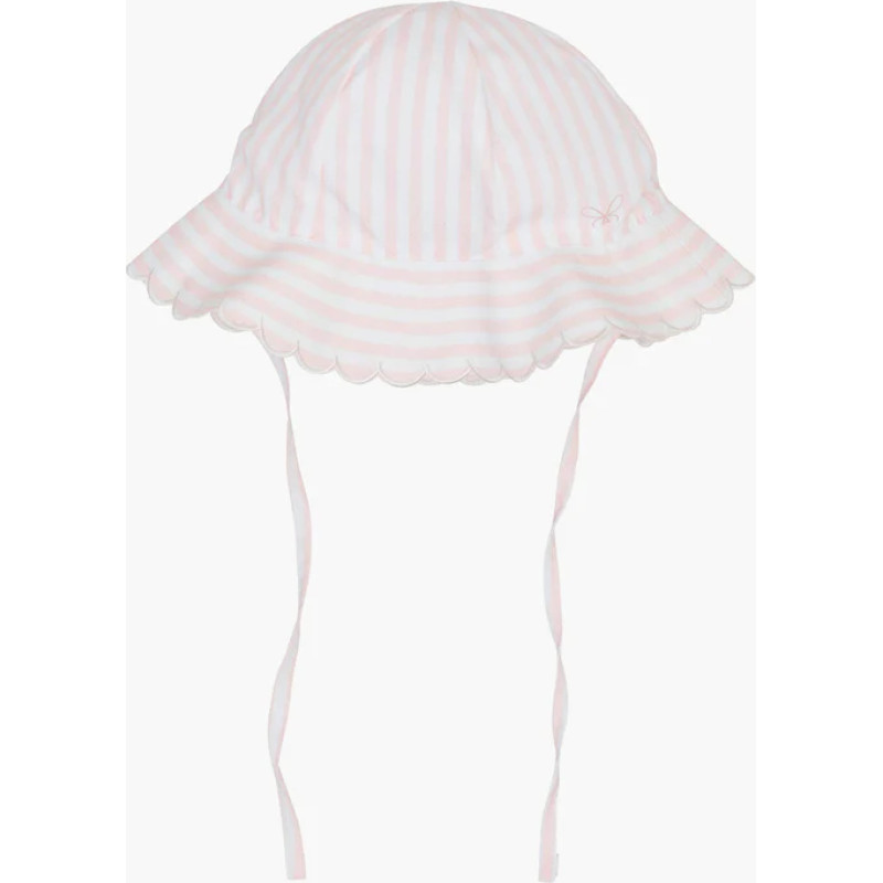 Livly Clothing Cepure Livly Stripes Picot Sun Hat Baby Pink