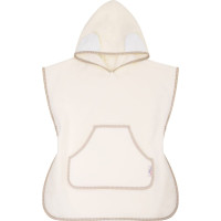 Bocioland hooded baby poncho kreminis BL184