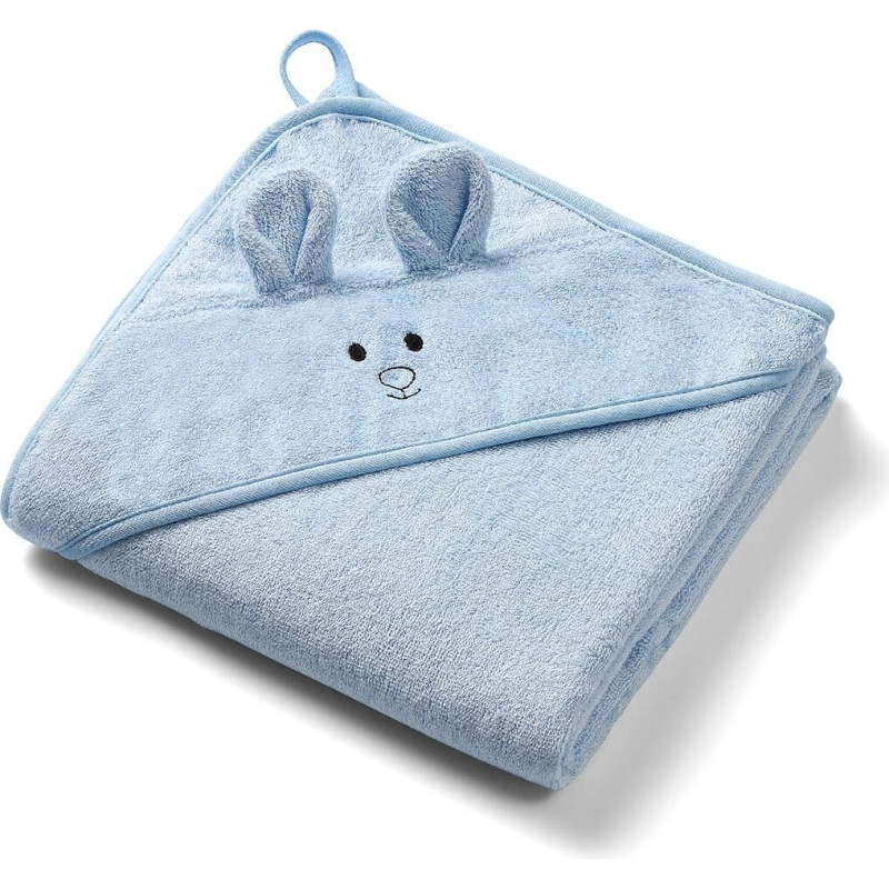 Babyono bamboo hooded towel 100x100 cm blue 1553/02