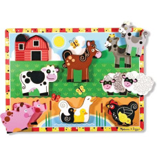 Melissa & Doug Melissa&Doug Puzzles Farm Art.13723 Koka puzle mazuļiem