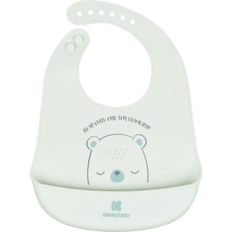 Silicone bib Bear With Me Mint