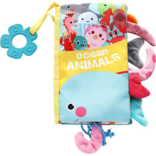 Educational cloth book with teether Ocean animals