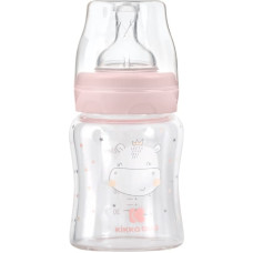 Glass feeding bottle 120ml Hippo Dreams Pink