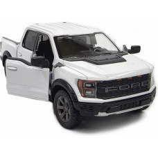 Kinsmart automobilis, 2022 Ford F-150 Raptor, baltas