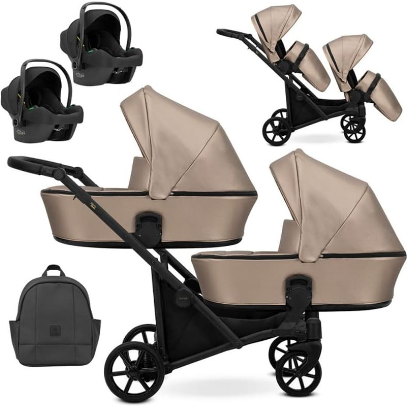 Brav Duo 3in1 Pram For Twins
