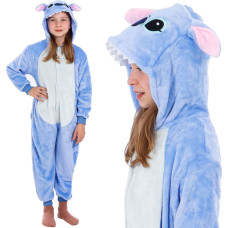 Springos Vaikiška kigurumi pižama Stitch, vientisas kombinezonas Springos HA5065, dydis 120-130 cm