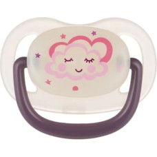 Canpol 22/501_pin Smoczek uspokajający silikonowy 6-18m anatomiczny NIGHT DREAMS różowy