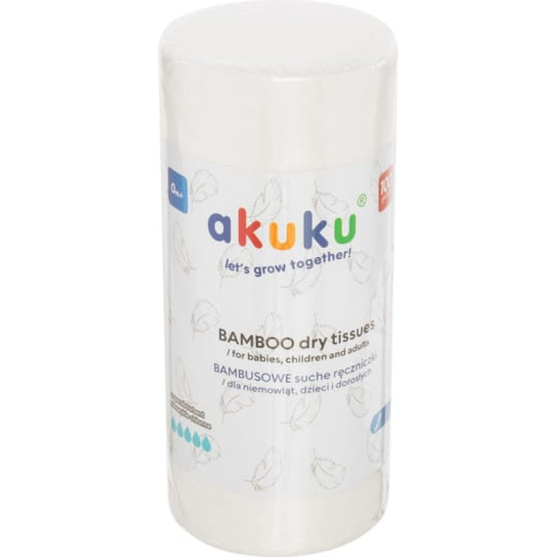 Akuku A0687 vienkartiniai bambukiniai rankšluosčiai 18x25, 100 vnt.