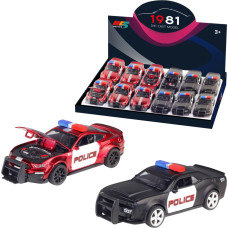 Policijos automobilis, metalinis, atidaromas variklio dangtis