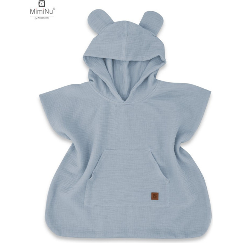 Miminu KIECZMERSKI Ponczo plażowe, szybkoschnące rozmiar 1-4 lat MUŚLIN bawełna 100% jeans