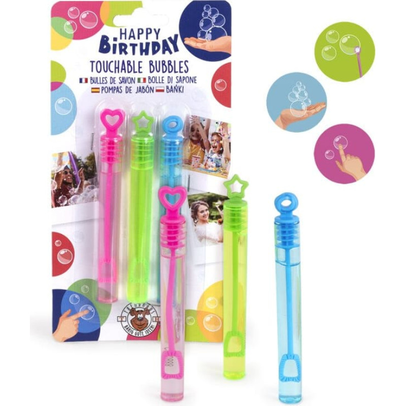 Trendhaus Birthday Fun - Liečiami muilo burbulai (3 vnt.)