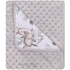 Duet Baby Blanket - 625 - MINKY/COTTON- size 80x90 - GREY