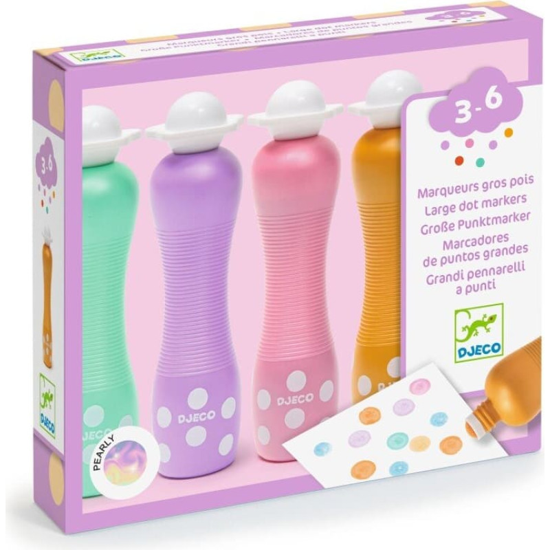 Djeco Ta&scaron;keliniai markeriai - Perlamutrinė (4 vnt.)