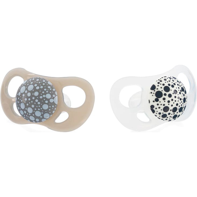 Twistshake 2x čiulptukai 6+m Pastel Grey White 78595