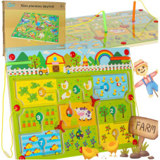 Magnetinis labirintas – medinis stalo žaidimas Keliaujantis ūkis 2 žaidėjams