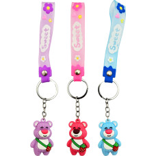 BRELOK MIŚ GUMOWY ZAWIESZKA 12 SZTUK