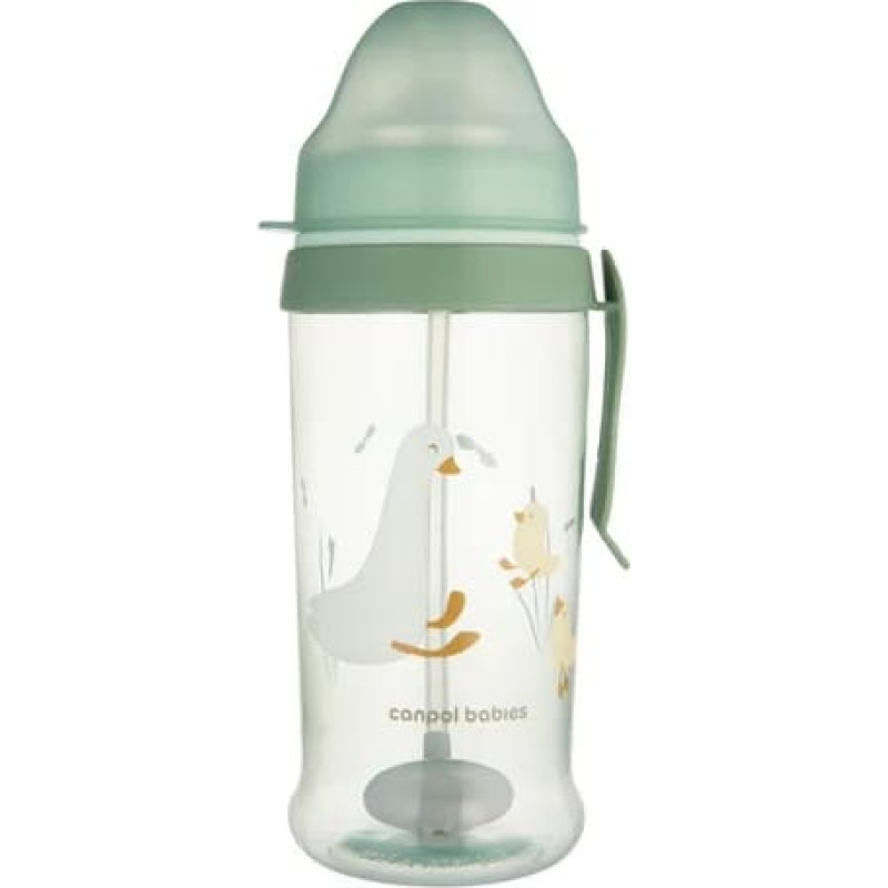 Canpol 56/510_gre nepratekantis gertuvė su šiaudeliu ir svareliu 350 ml – Žąsis