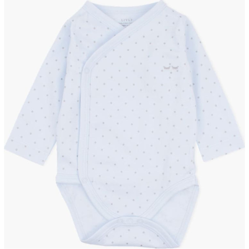 Livly Clothing Bodijs Livly Saturday Crossed Body, blue/silver dots