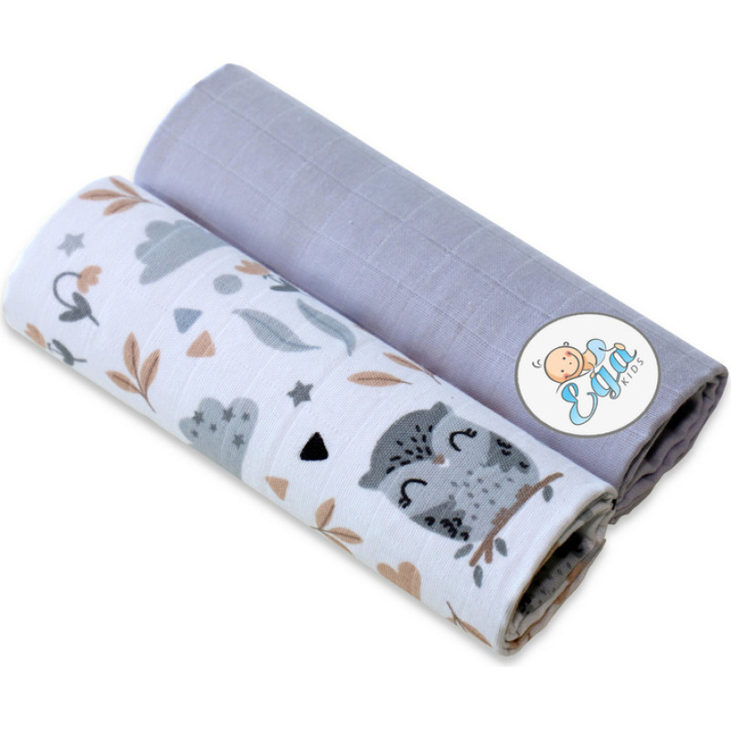 Ega Kids Diaper - SET - 22171 - MUSLIN - EGA - size 60x80 cm  - nr 3