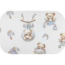 Ega Kids Diaper - 30268 - FLANNEL PRINT - EGA - BEARS in BASKET - ECRU - size 70x80 cm