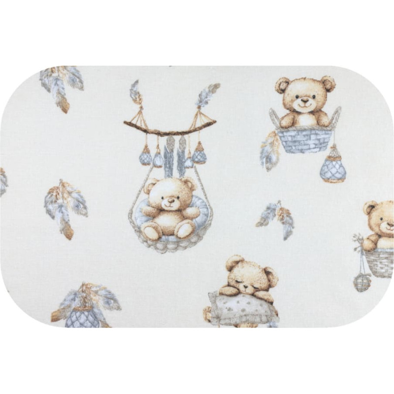 Ega Kids Diaper - 30268 - FLANNEL PRINT - EGA - BEARS in BASKET - ECRU - size 70x80 cm