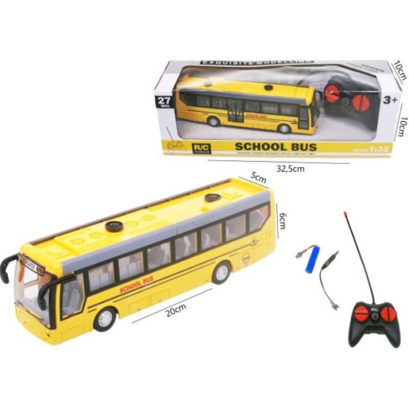 HIPO 51421 – 20 cm nuotoliniu būdu valdomas autobusas su įkrovikliu