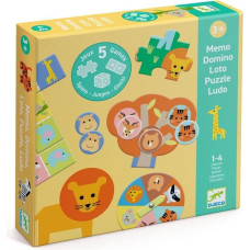Djeco Mokomųjų žaidimų rinkinys - Laukiniai gyvūnai (5 žaidimai)