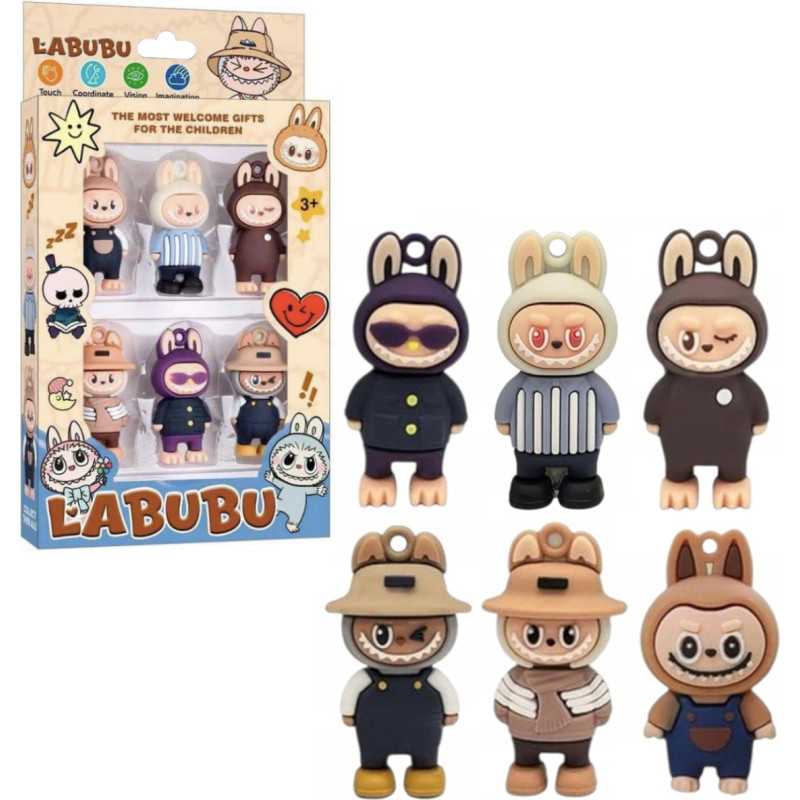 Labubu figūrėlė – 6 vienetai