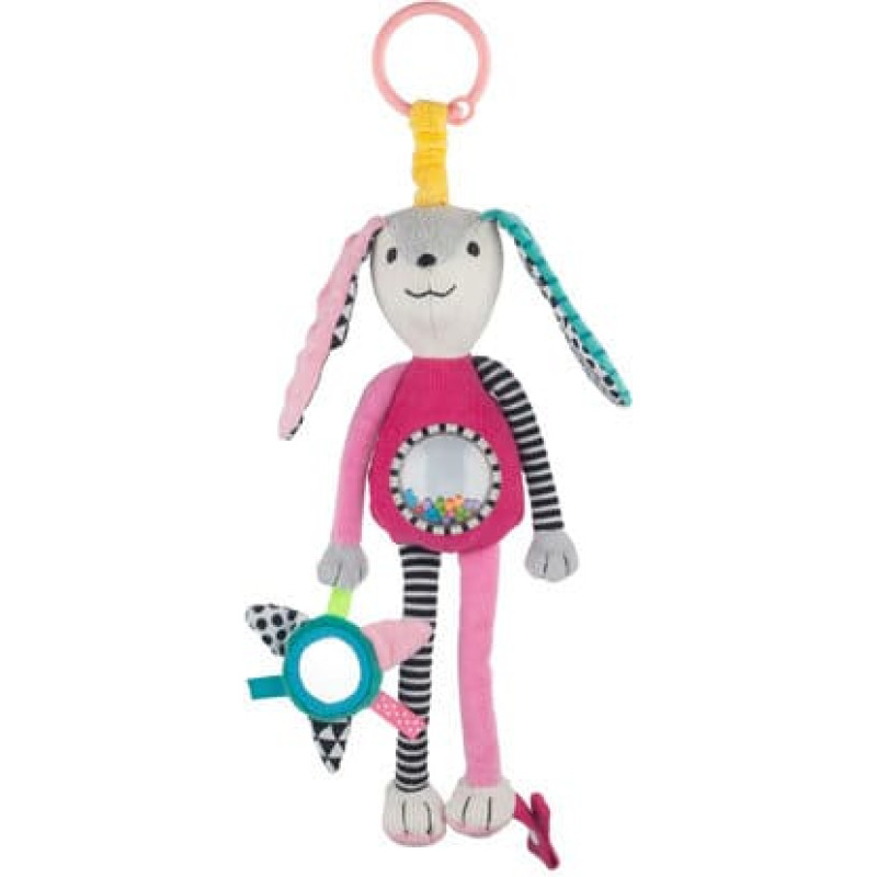 Canpol 68/061_pin Pluszowa zabawka z grzechotką i lusterkiem DŁUGIE USZY