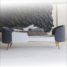 Ingvart apsauginis bortelis Fly lovai – baltos spalvos