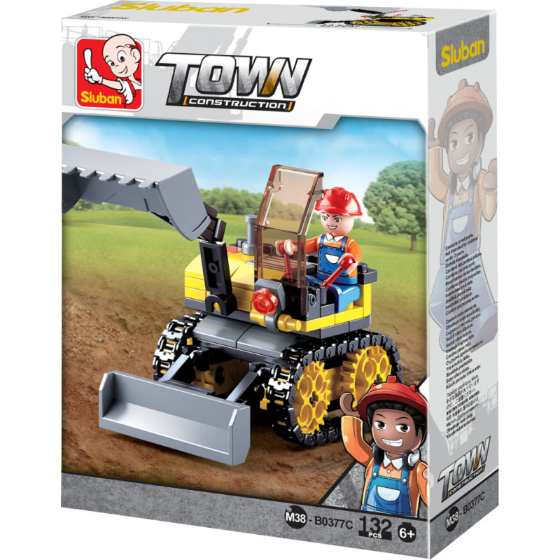 Sluban konstruktorius, Mini ekskavatorius, 132 det.