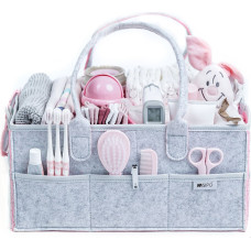 SIPO felt diaper caddy bag for baby accessories pink OF002