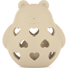 Petite&Mars 606818 Silikonowa zabawka z grzechotką Bear Basil Desert Sand