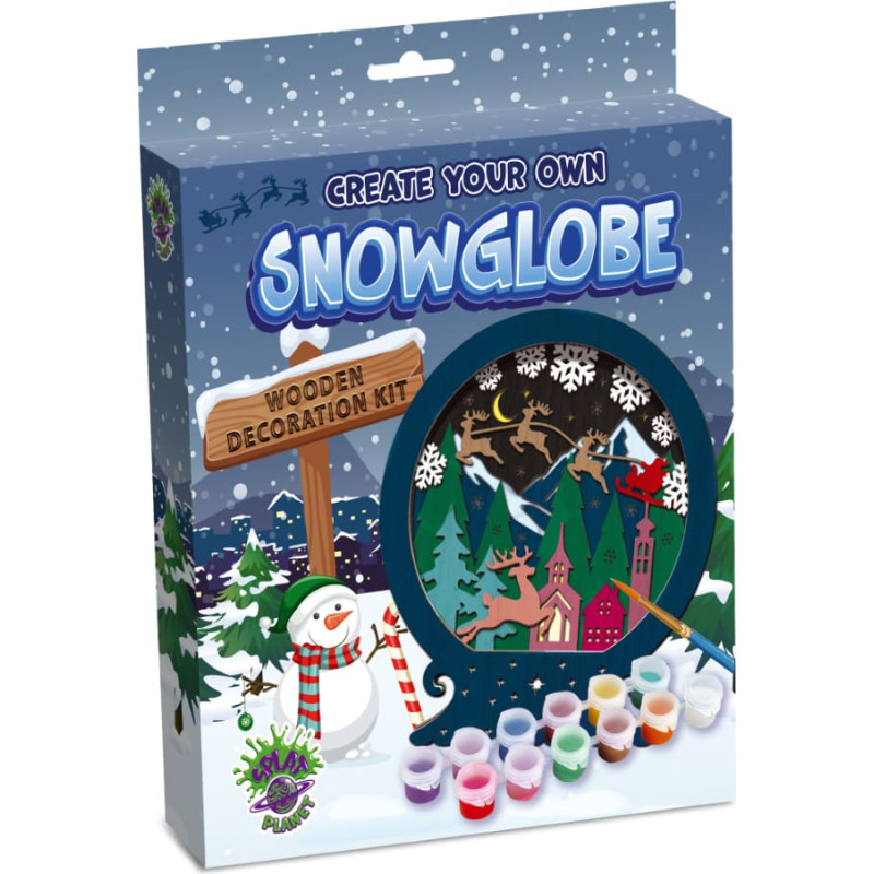 Splat Planet 3D medinis paveikslas, Kalėdinis sniego gaublys