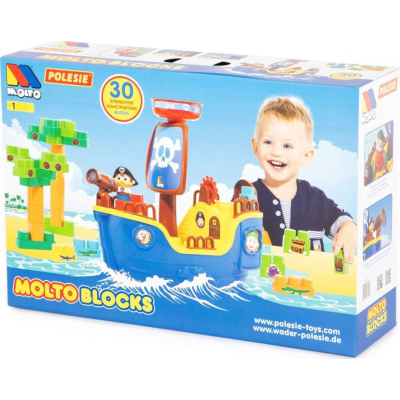 Polesie Pirate ship with block set, 30 pcs