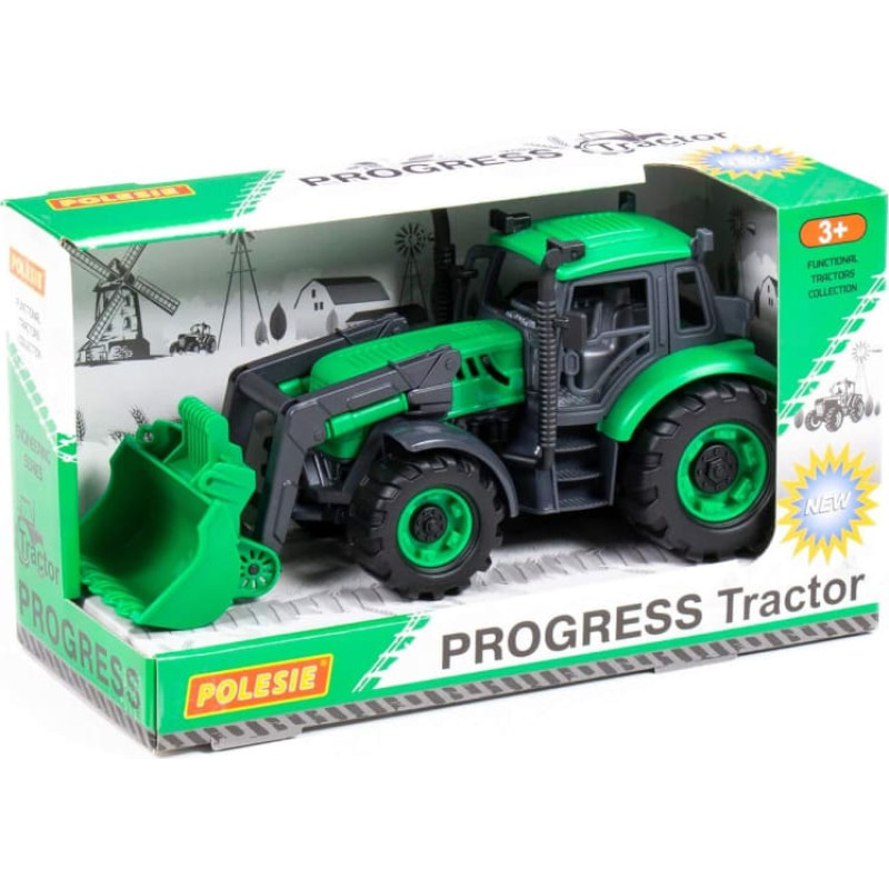 Polesie Tractor Progress green with inertia in box 26.5 cm 91796