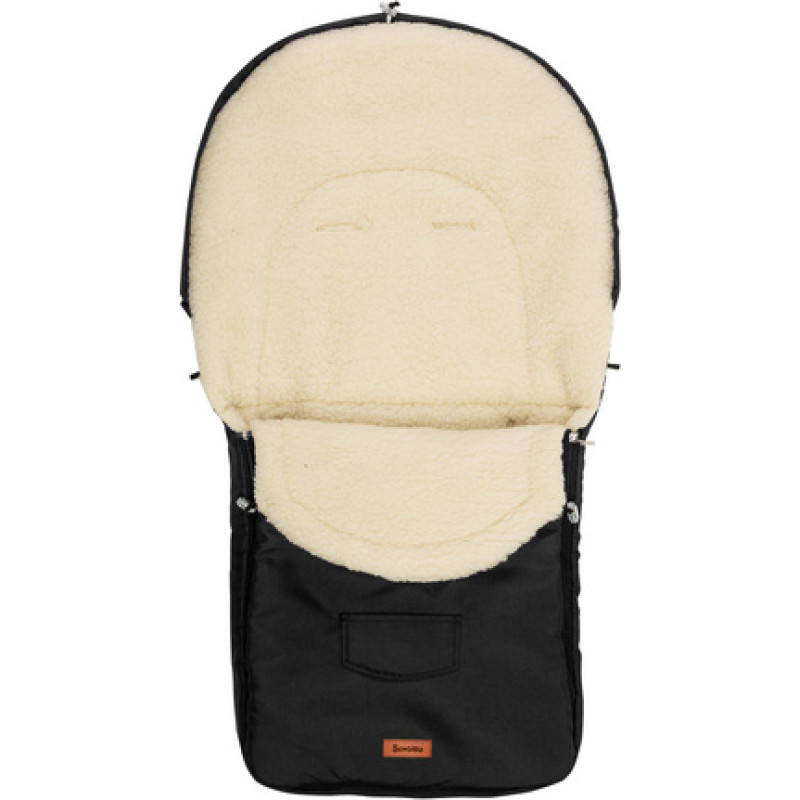 Minikid Guļammaiss WOOL black (sillo-823)