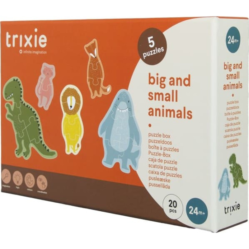 Trixie puzle -  Lieli un mazi dzīvnieki (5 puzles) - 35-630