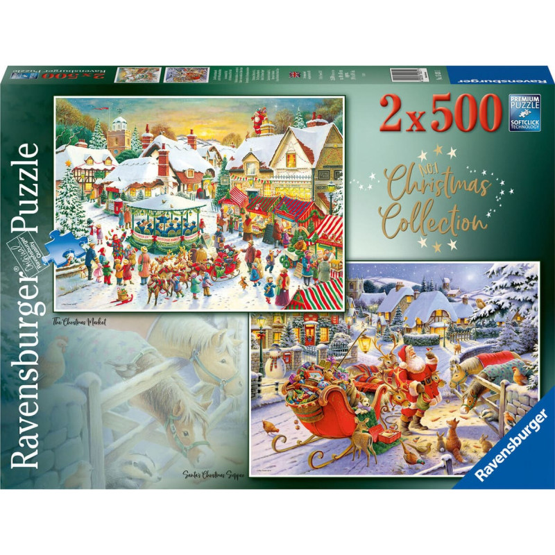 Ravensburger Puzzle 2x500 Christmas Collection