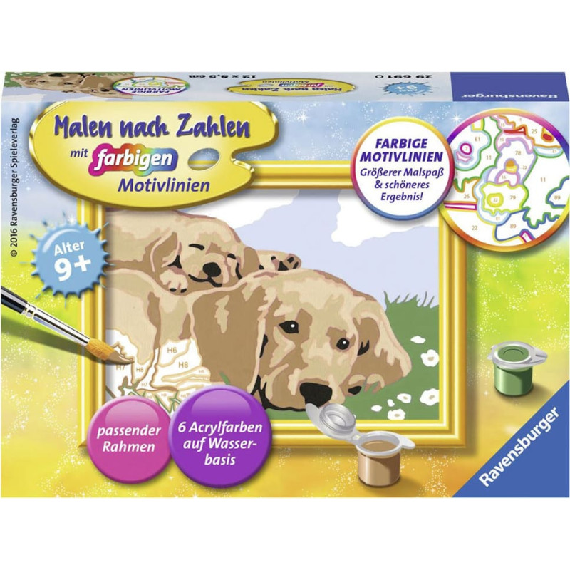 Ravensburger Paint by numbers 12x8.5 cm Dogs