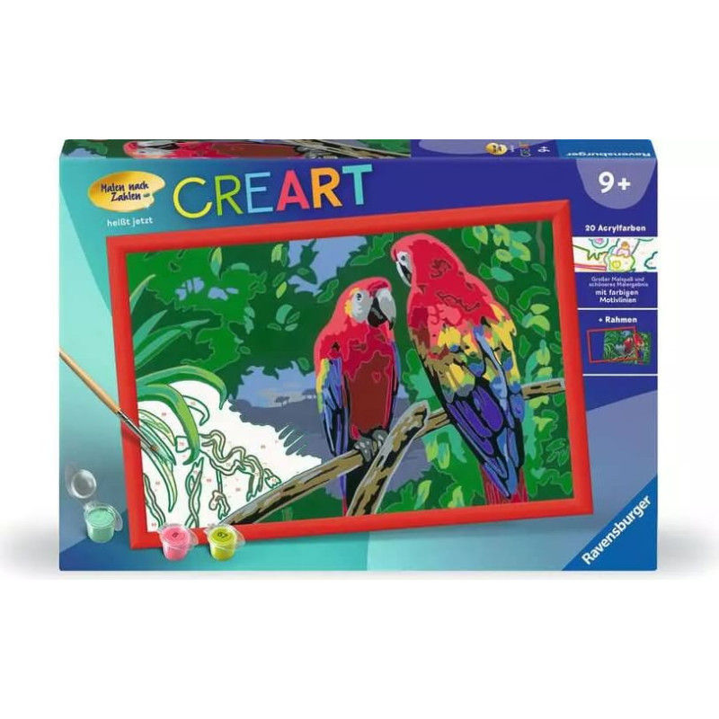 Ravensburger Paint by numbers 31x21 cm Colourful Parrots