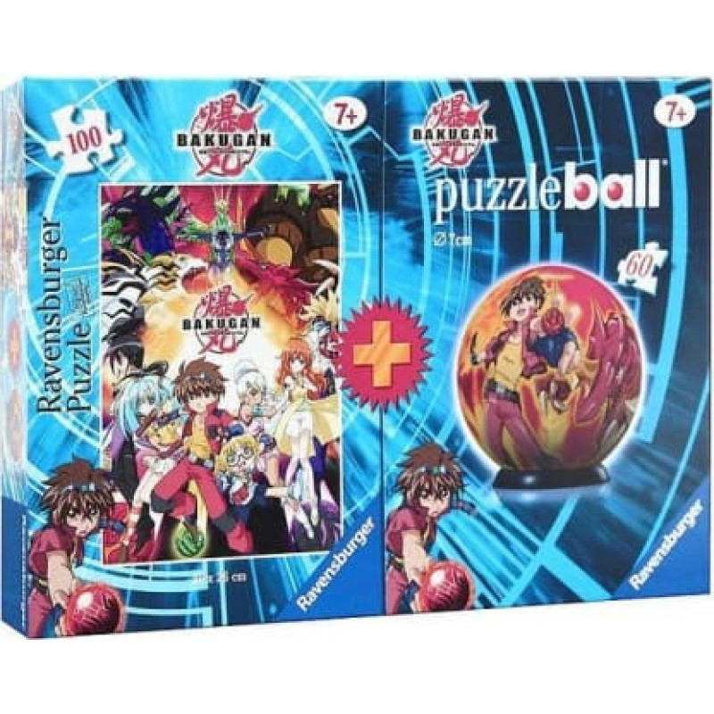 Ravensburger Set: Puzzle 100 pcs + Round 60 pcs Bakugan