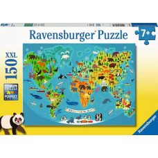 Ravensburger Puzzle 150 pcs Animal World Map