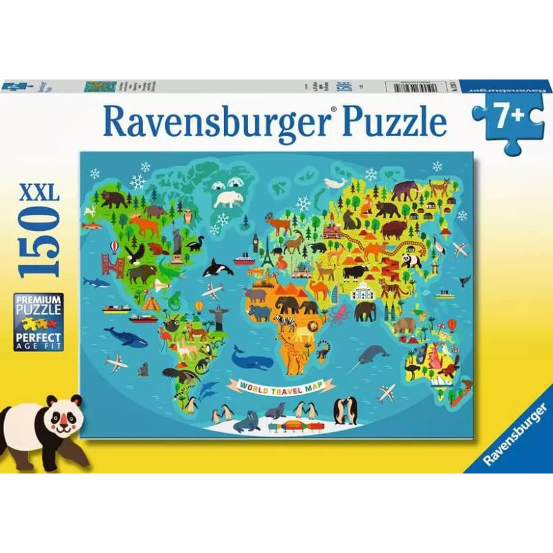 Ravensburger Puzzle 150 pcs Animal World Map