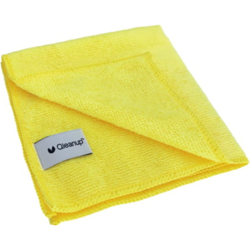 Qleanup Mikro&scaron;ķiedras lupatiņas 250gsm, 30x30, 10 gab. QLEANUP dzeltenas