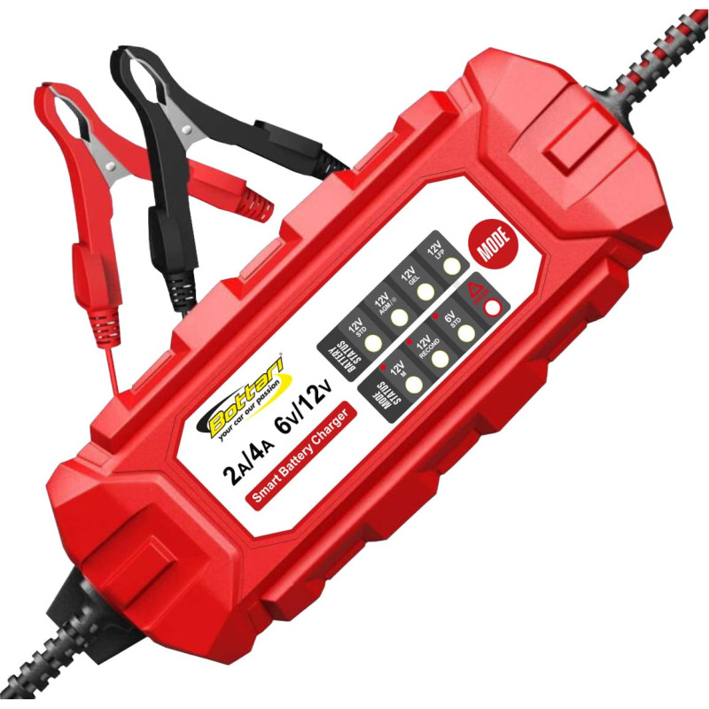 Išmanusis akumuliatoriaus įkroviklis „6 žingsniai“